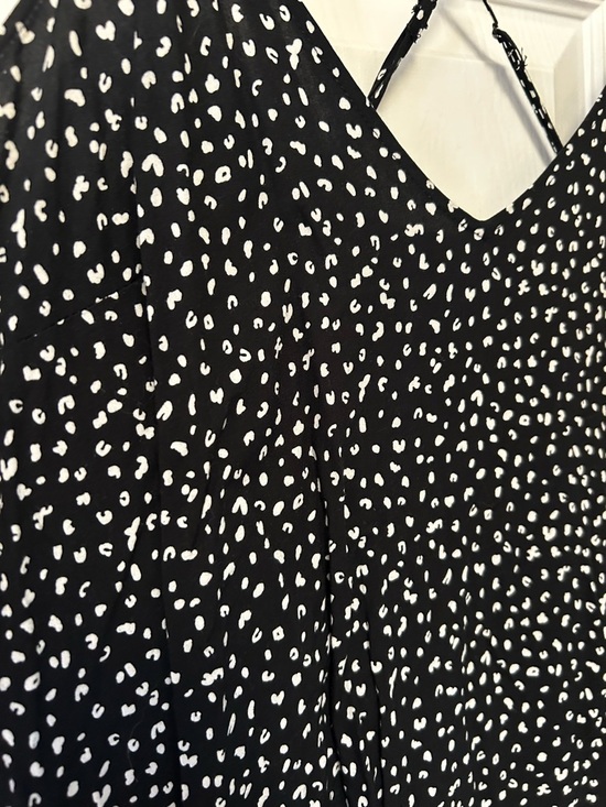 Old Navy Black and White Spotted Maxi Slip Dress - Picture 3 of 4